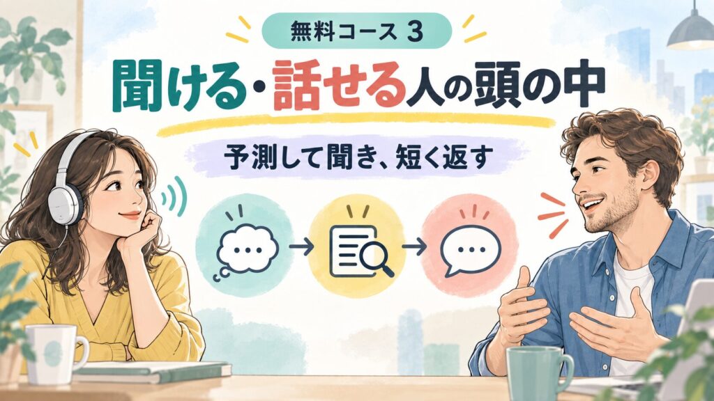 無料コース3 聞ける・話せる人の頭の中――予測して聞き、短く返す