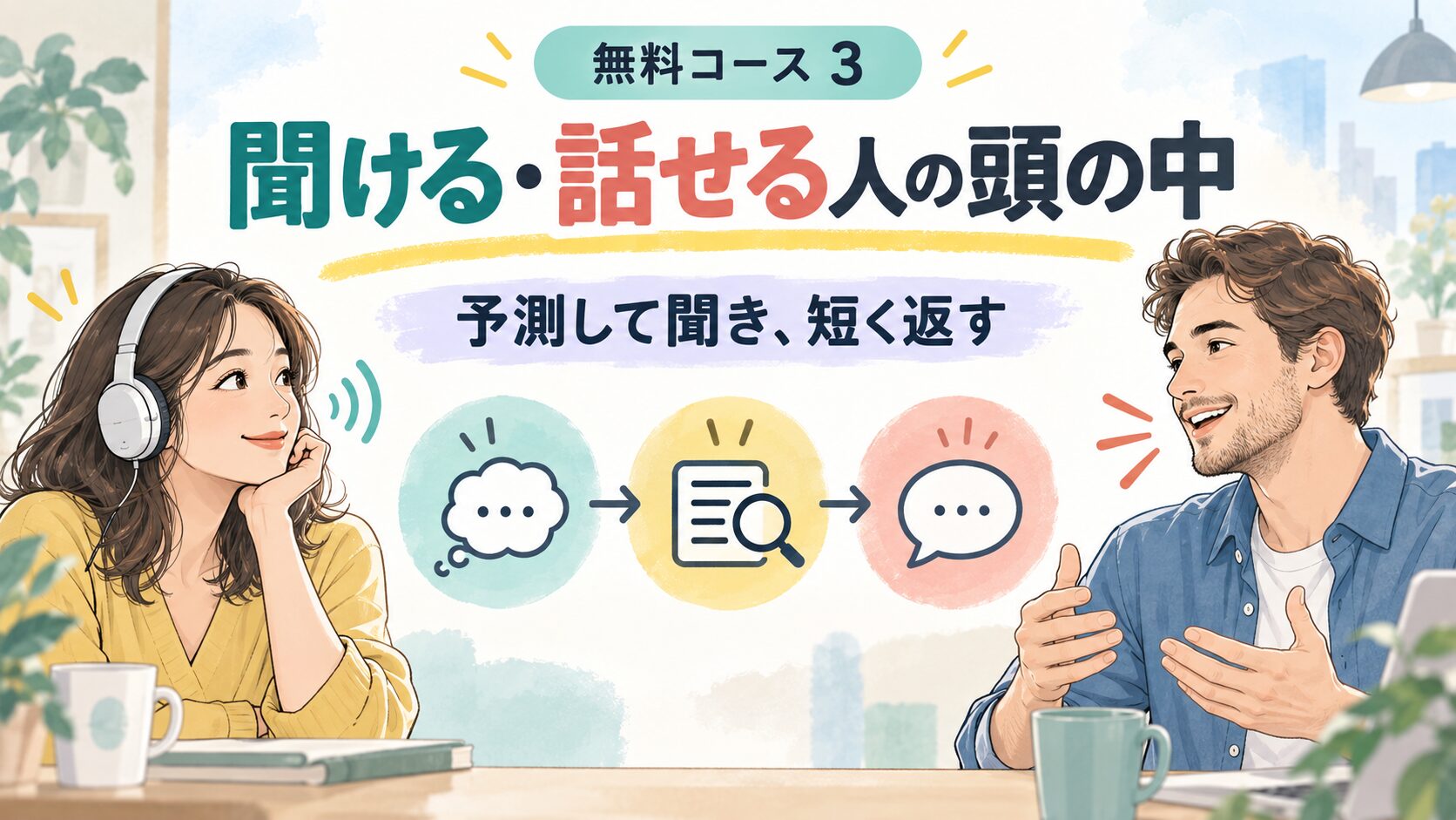 無料コース3 聞ける・話せる人の頭の中――予測して聞き、短く返す